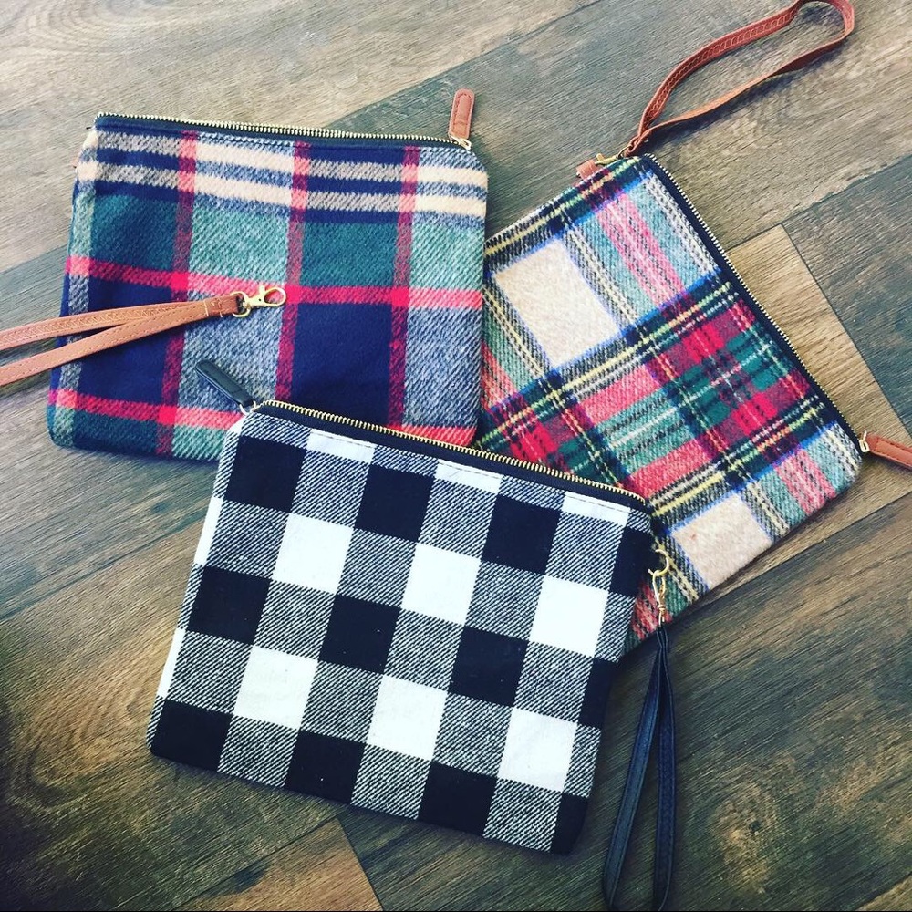 Plaid Wristlets